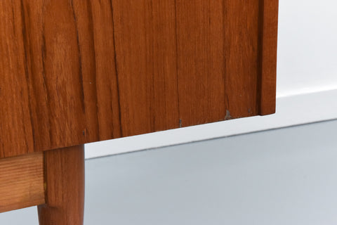 Vintage Danish Teak Tambour Door Sideboard by Bernhard Pedersen & Son Model 142