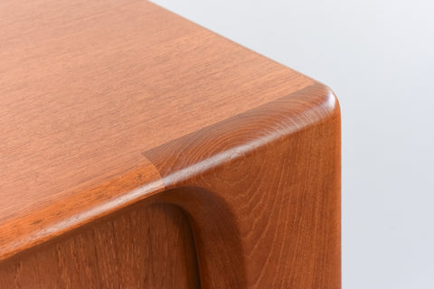 Vintage Danish Teak Tambour Door Sideboard by Bernhard Pedersen & Son Model 142