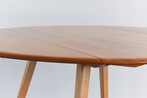 Vintage Ercol Oval Drop Leaf Dining Table Model 384 Lucian Ercolani
