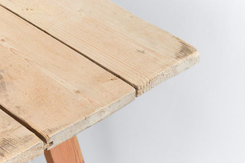 Vintage Extra Large Rustic Wooden Trestle Table
