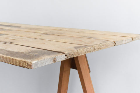 Vintage Extra Large Rustic Wooden Trestle Table