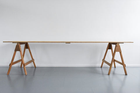 Vintage Extra Large Rustic Wooden Trestle Table