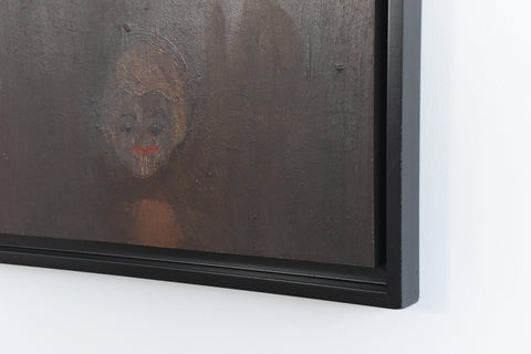 Vintage Original Large Oil on Board Framed Portrait Painting