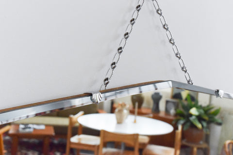 Vintage Frameless Bevelled Mirror