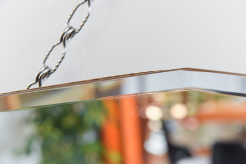 Vintage Frameless Bevelled Mirror