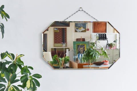 Vintage Frameless Octagonal Bevelled Mirror