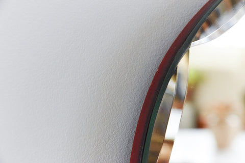 Vintage Frameless Oval Bevelled Mirror