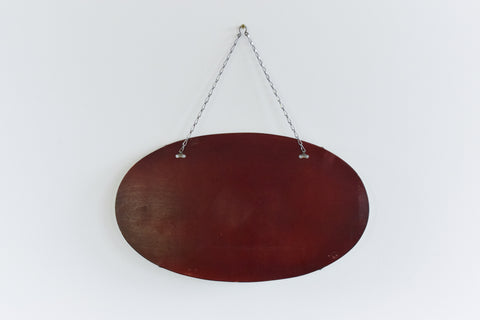 Vintage Frameless Oval Bevelled Mirror