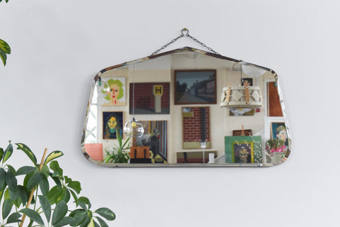 Vintage Frameless Bevelled Mirror