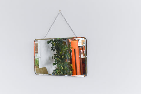 Vintage Frameless Rectangular Bevelled Mirror