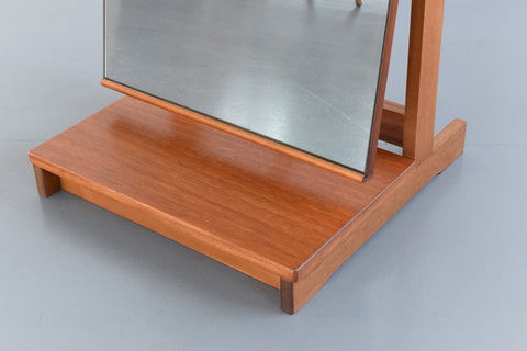 Vintage Free Standing Teak Cantata Range Cheval Mirror by Stag