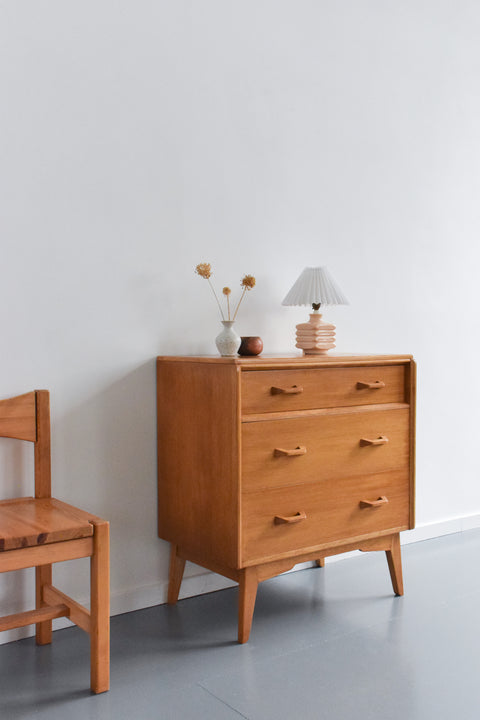 Vintage E Gomme G Plan Brandon Oak Three Drawer Chest of Drawers