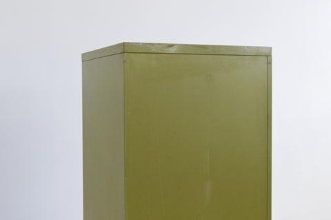 Vintage Green 10 Drawer Metal Filing Cabinet