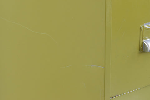 Vintage Green 10 Drawer Metal Filing Cabinet