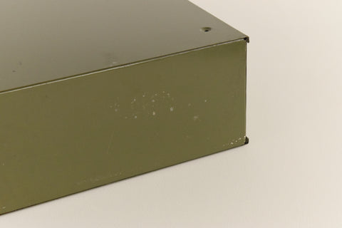 Vintage Green Metal Filing Box Single Drawer Veteran Series