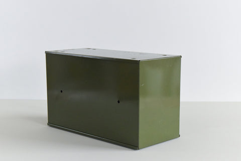 Vintage Green Metal Filing Box Single Drawer Veteran Series