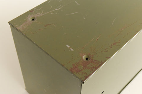 Vintage Green Metal Filing Box Single Drawer Veteran Series