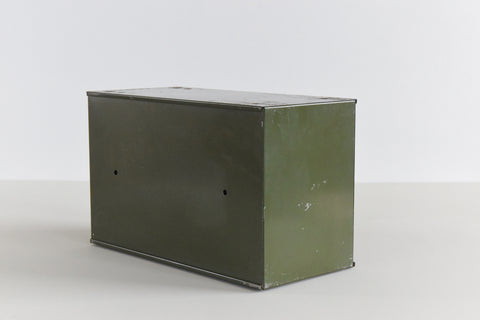 Vintage Green Metal Filing Box Single Drawer Veteran Series
