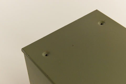 Vintage Green Metal Filing Box Single Drawer Veteran Series