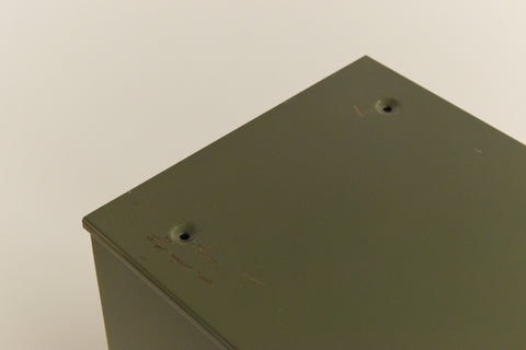 Vintage Green Metal Filing Box Single Drawer Veteran Series