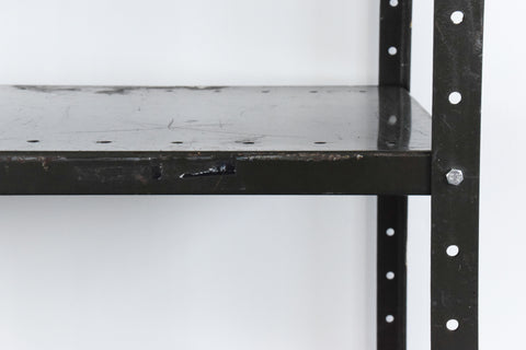 Vintage Green Metal Industrial Shelving