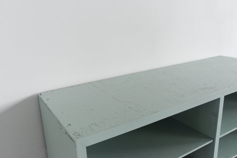 Vintage Green Pigeon Hole Shelves