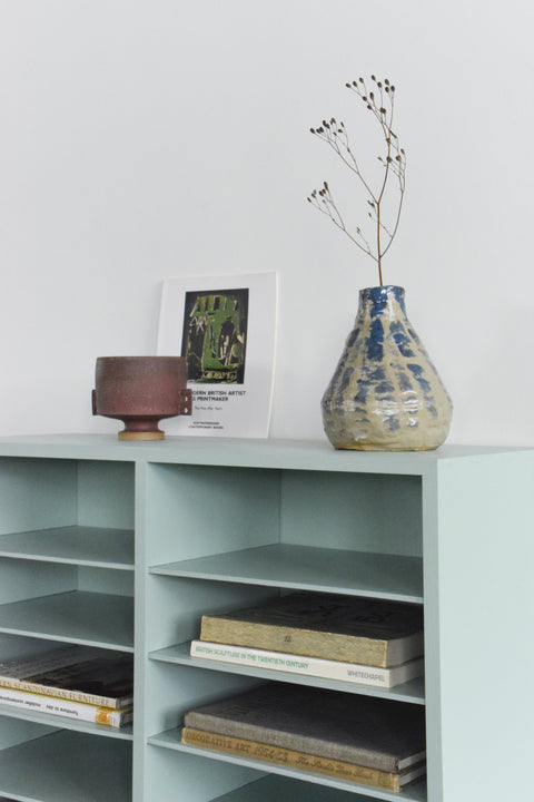 Vintage Green Pigeon Hole Shelves