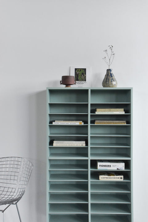 Vintage Green Pigeon Hole Shelves