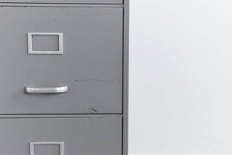 Vintage Grey Metal Filing Cabinet by Art Metal