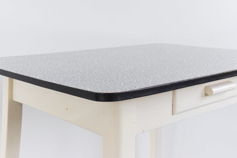 Vintage Grey Pebble Patterned Formica Kitchen Table