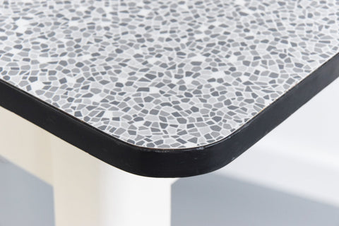 Vintage Grey Pebble Patterned Formica Kitchen Table