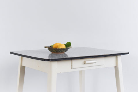 Vintage Grey Pebble Patterned Formica Kitchen Table