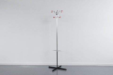 Vintage Red and Black Hago Atomic Coat Stand