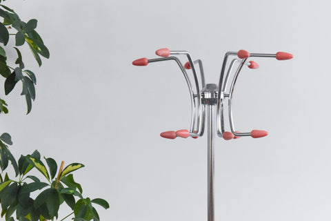 Vintage Red and Black Hago Atomic Coat Stand