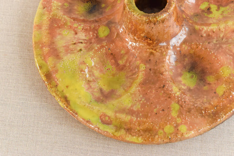 Vintage Hand Made Ceramic Studio Pottery Candle Holder