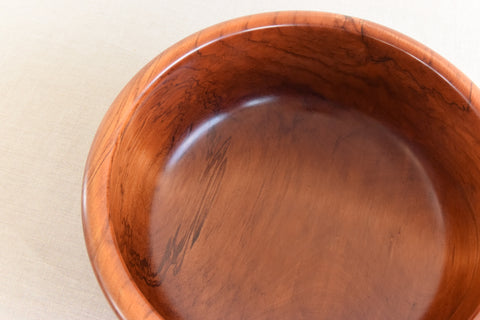 Vintage Handcrafted Rimu Wooden Bowl by Carey Dillon New Zealand