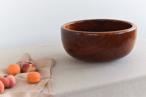 Vintage Handcrafted Rimu Wooden Bowl by Carey Dillon New Zealand