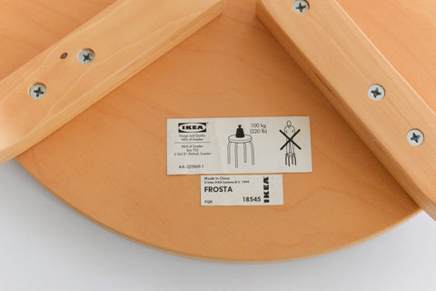 Set of Four 1999 IKEA FROSTA Bent Plywood Stools