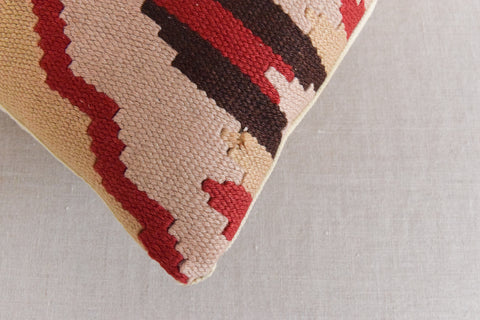Vintage Wool Kilim Cushion With Duck Down Feather Insert
