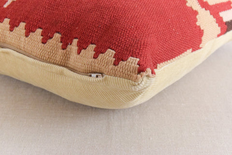 Vintage Wool Kilim Cushion With Duck Down Feather Insert