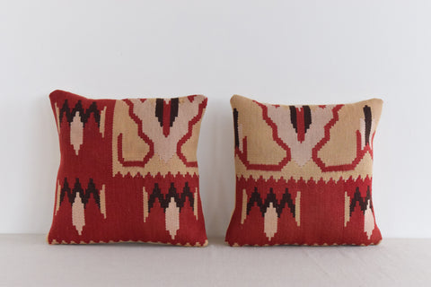 Vintage Wool Kilim Cushion With Duck Down Feather Insert