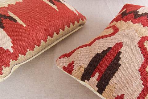 Vintage Wool Kilim Cushion With Duck Down Feather Insert