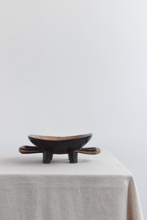 Vintage Folk Art Hand Carved Wooden Bowl