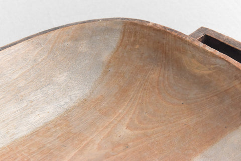 Vintage Large Folk Art Hand Carved Wooden Bowl