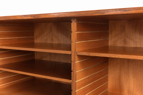Vintage Rare Teak Tambour Door Cabinet by Heinrich Roepstorff for Danmøbel