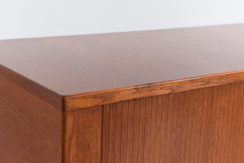 Vintage Rare Teak Tambour Door Cabinet by Heinrich Roepstorff for Danmøbel