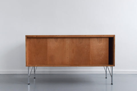 Vintage Rare Teak Tambour Door Cabinet by Heinrich Roepstorff for Danmøbel