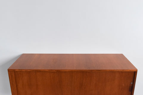 Vintage Rare Teak Tambour Door Cabinet by Heinrich Roepstorff for Danmøbel
