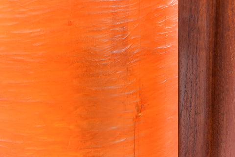 Vintage Large Orange Fibreglass Rocket Style Floor Lamp