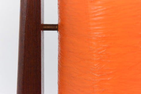 Vintage Large Orange Fibreglass Rocket Style Floor Lamp